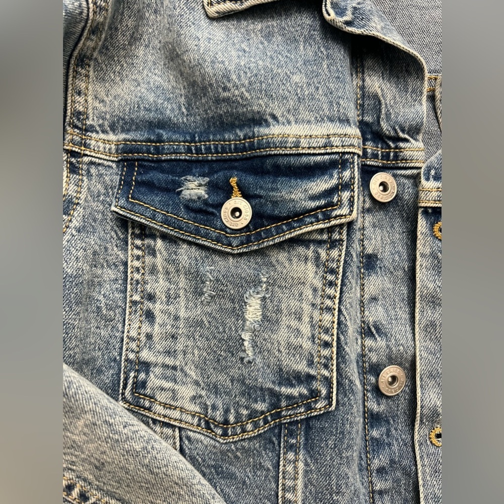 Art Class Oversized Denim Jean Jacket Kids Size XL - Picture 5 of 10